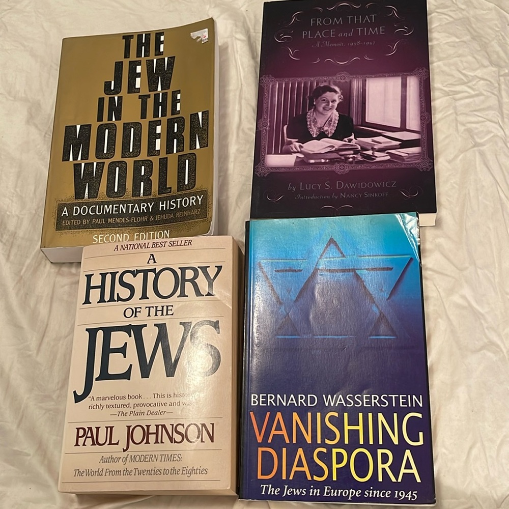Jewish history books like new. $20 for all 4